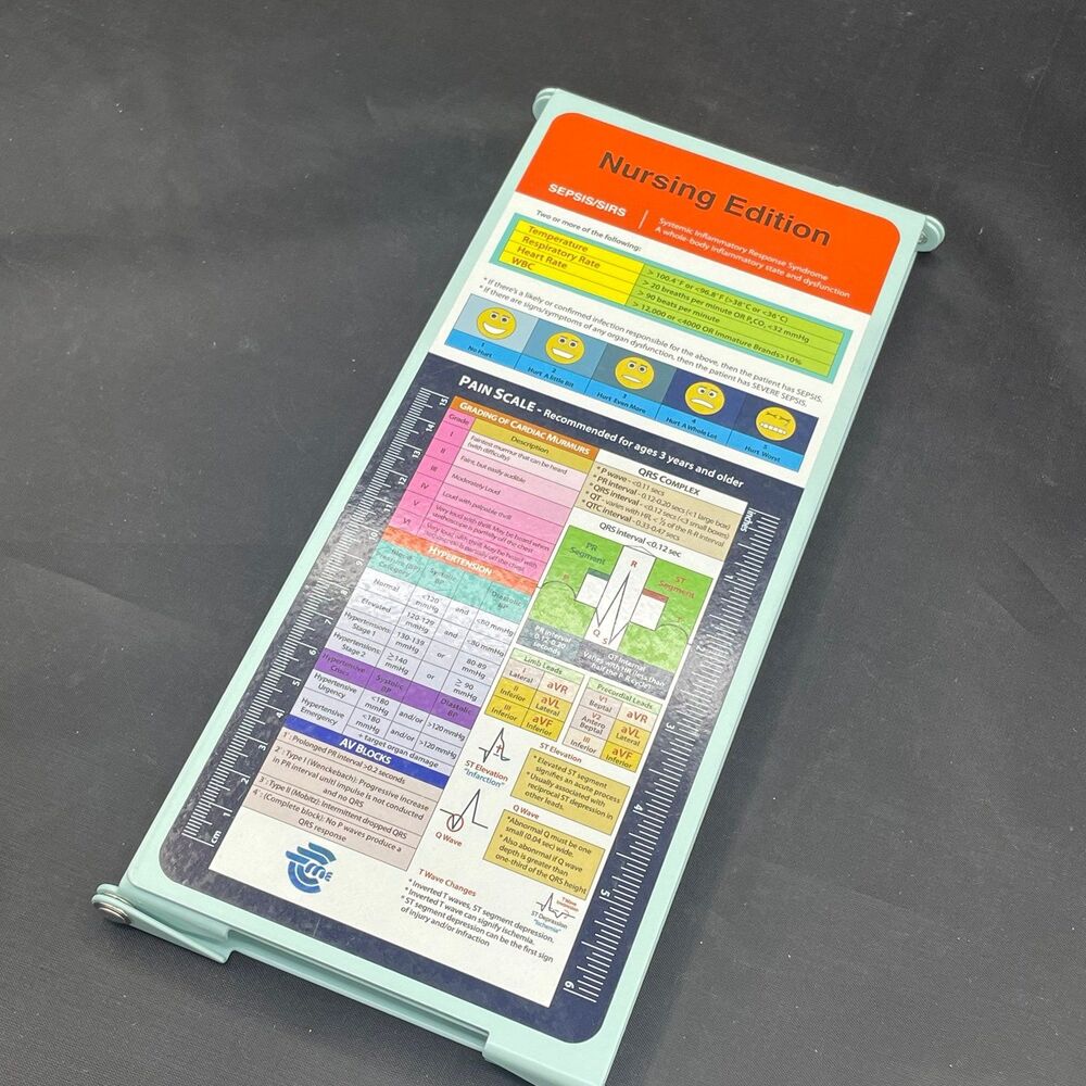 Foldable Nursing Clipboard Trifold Pocket Size Medical Clinical Board Mint
